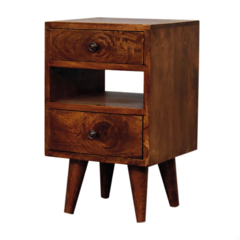 Solid Wood Mini Classic Multi Chestnut Nightstand