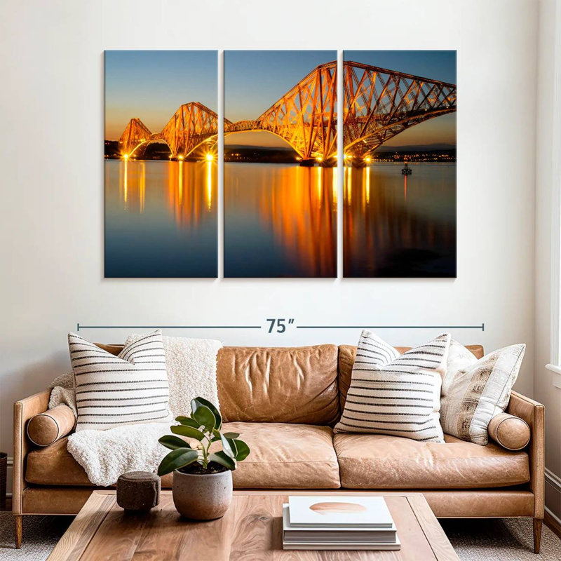 Forth Cantilever Bridge At Dawn, H 42 po x l 65 po