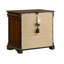 Table de chevet 3 tiroirs avec ports USB, cerisier brun
