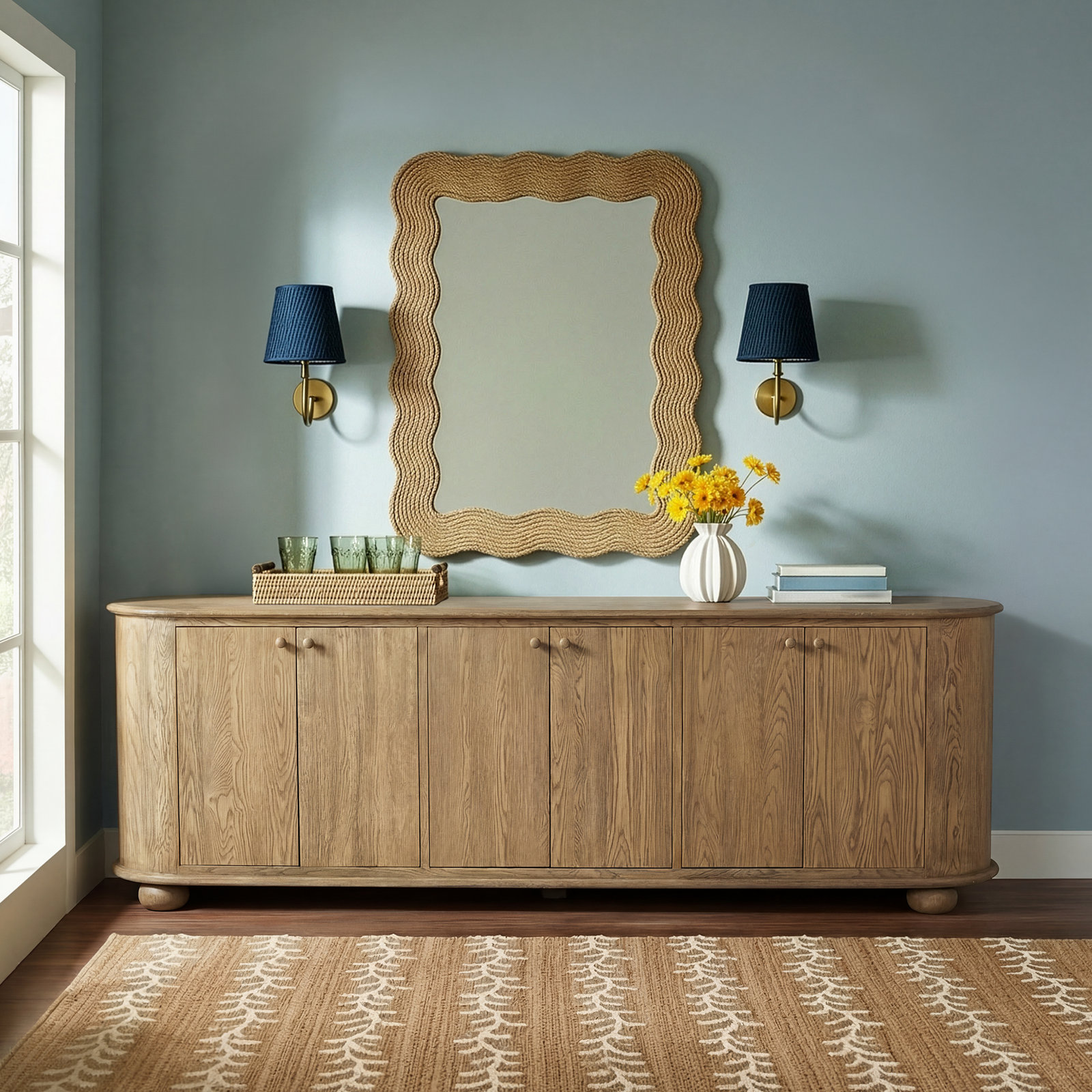 Makai Oak Sideboard, Light Wash