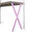 Lit mezzanine simple en métal avec poste de travail intégré, garde-robe, escalier de rangement et DEL, blanc-544583830