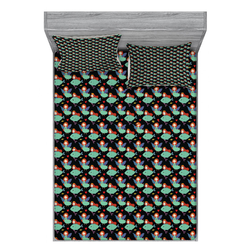 Microfiber Sheet Set, Queen Sheet Set with Fitted Sheet