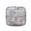 Savir Multi Transitional Abstract Hand-Woven Cotton Square Ottoman Pouf