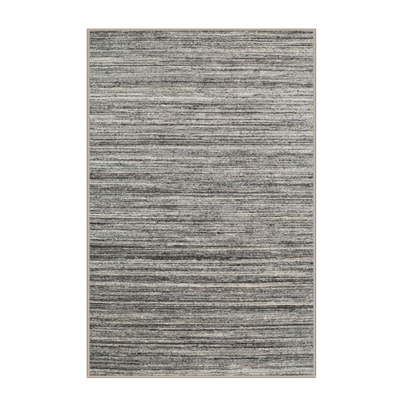 Tapis gris zone contemporaine, Rectangle 5 pi x 7 pi