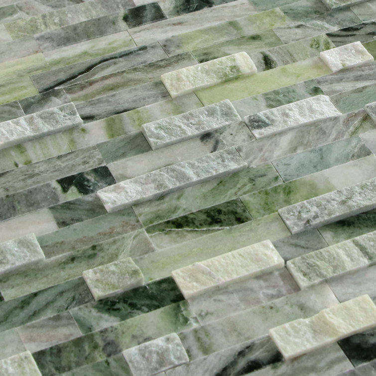 3D 11" x 12" Natural Stone Peel & Stick Mosaic Tile