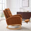 Chaise berçante à haut dossier avec repose-pieds, coussin moelleux et poche de rangement latérale-1667485300