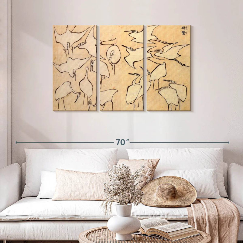 Brampt Egrets From Quick Lessons, 28" H x 45" W