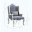 Chaise moderne en tissu et finition blanche avec coussin