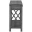 Table de canapé avec 2 tiroirs en métal Kaiba, blanc-1833895703