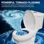 Toilette haute deux pièces compacte 19 po ADA pour personnes âgées, 1,1 / 1,6 GPF Tornado double chasse, CARTE 1000 g, blanc-114137559