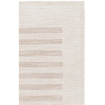 Hand-Tufted Striped Wool Rug
