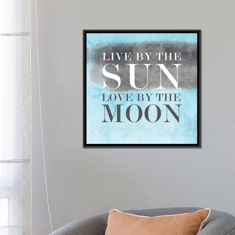 « live bg ii », art textuel sur toile, H 18 po x l 18 po x P 1,5 po, Toile avec cadre noir, Pas de tapis