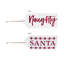 Étiquette de porte réversible Santa, Naughty