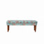 Banc capitonné de style européen avec pieds tournés en bois, repose-pieds rembourré American pour chambre à coucher et espace de vie principal