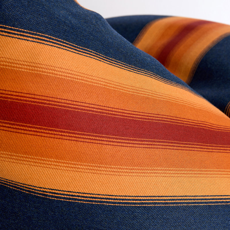 Sunbrella® Outdoor Friendly Bean Bag Lounger, Orange/Navy Polystyrene