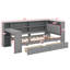 Streamlined Bed With Storage Racks, Drawers, Power Charging Outlet, LED Illumination, And Workstation-1041901939-1041901938