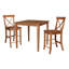 Ensemble de salle à manger à hauteur de comptoir en bois massif Dalonzo-1930181917-1953913763
