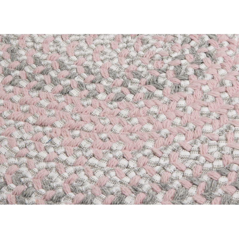 Tapis rose tressé à la main Westin, Ovale 2 pi x 3 pi