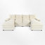 Canapé modulaire en U rembourré 3 pièces avec coussins de siège et de dossier épais-855919464