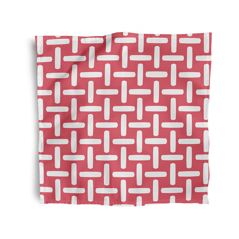 Lason Geometric Napkins, Coral