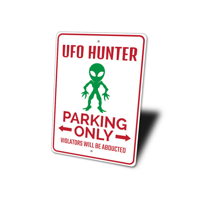 Plaque UFO Hunter, H 10 po x l 14 po x P 0,04 po