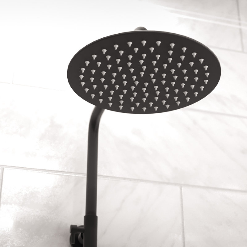 Culbert Thermostatic Shower with Dual Shower Head, Matte Black