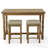 Rustic Brown 54" x 32" x 36" Bar Table with Built-In Storage and Seating for Four-345809333