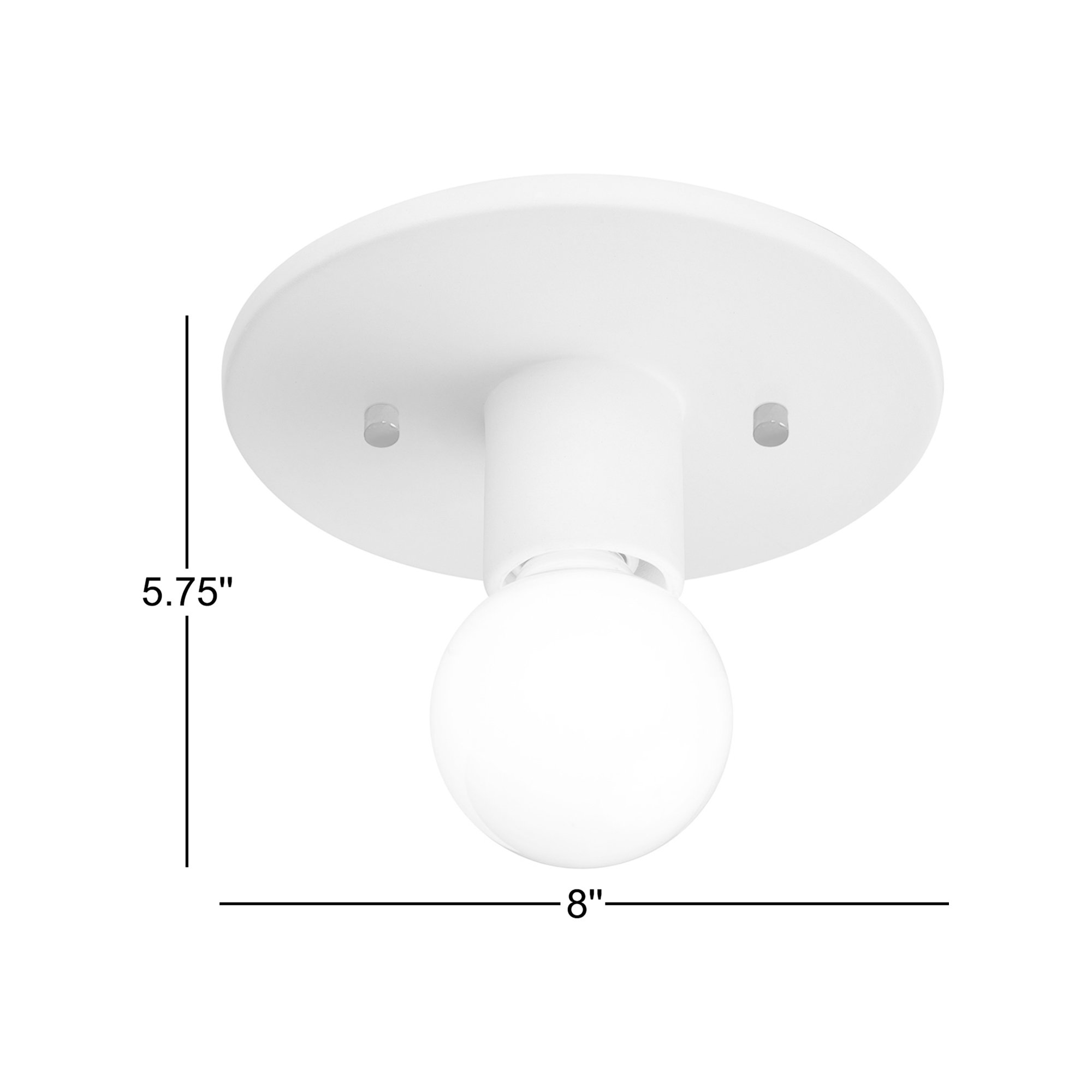 Ambrette Single Light Flush Mount, Matte White
