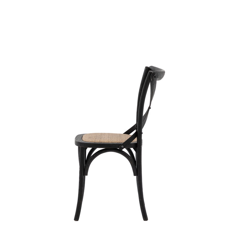Grigor Upholstered Dining Chair, Black, Black