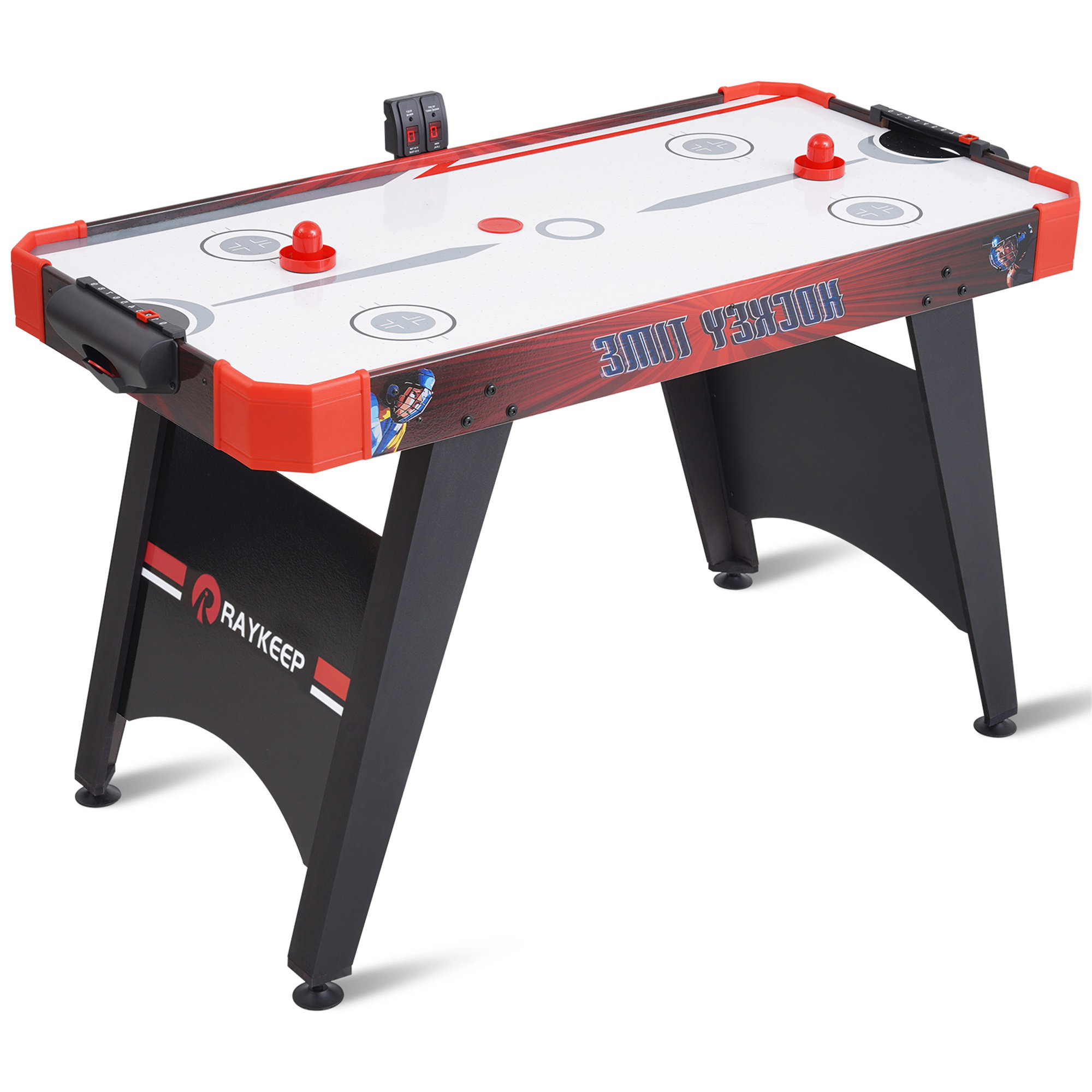 RayChee 48'' 2 Player Manufactured Wood Air Hockey Table with Digital