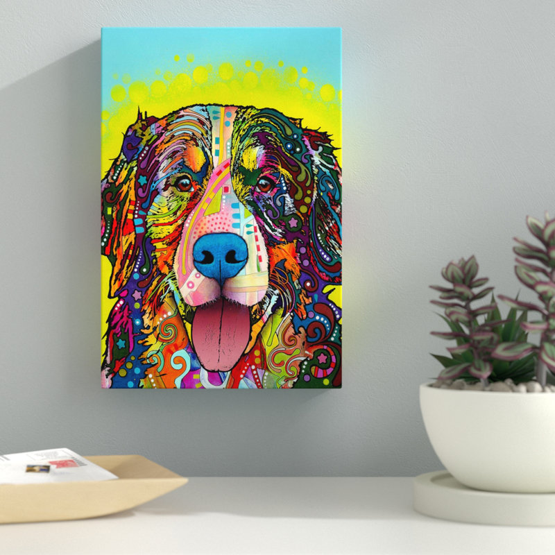 «Bernese Mountain Dog», impression sur toile, H 60 po x l 40po x P 1,5 po, Toile tendue