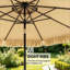 Grands parasols de patio en acier, gland hawaïen de 8,5 pi pour la cour