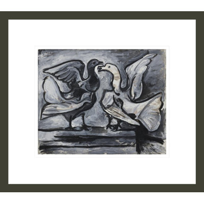 Deux pigeons aux ailes déployées par Pablo Picasso