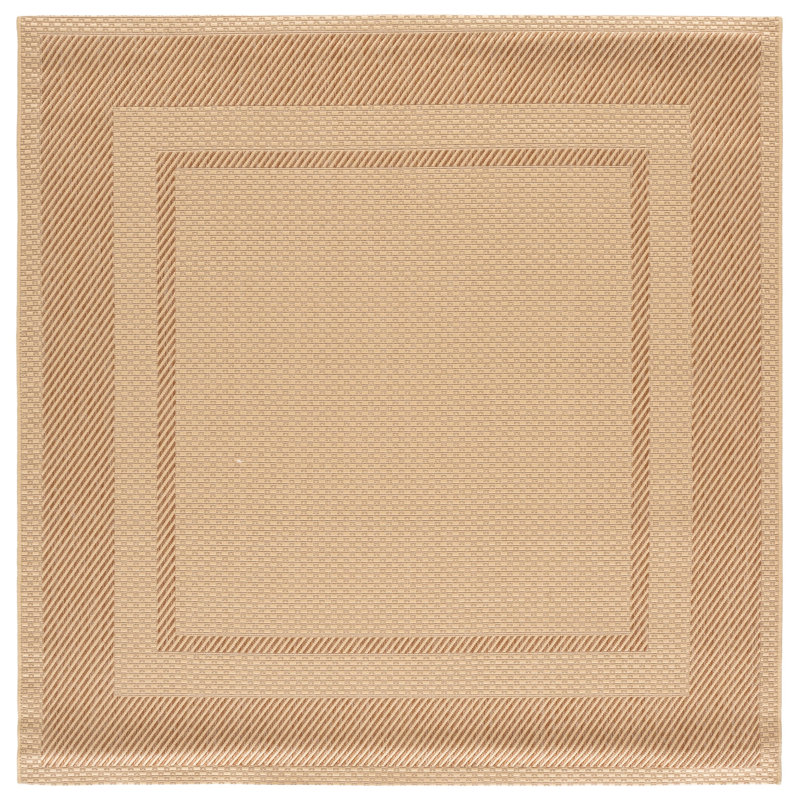 Courtyard Power Loom Performance No Pattern Indoor Rug, 6'-7" x 6'-7" Square