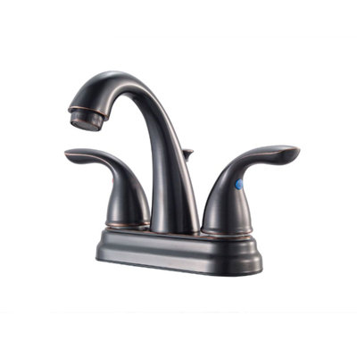 Centerset Bathroom Faucet with Drain Assembly