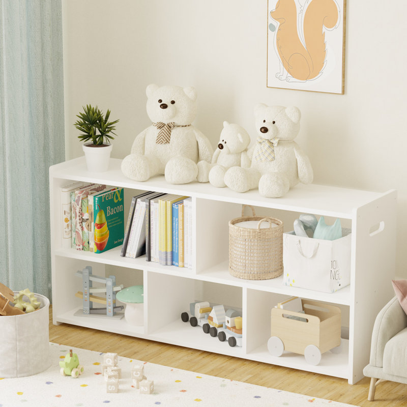 Bibliothèque pour enfants à 5 compartiments en bois, bibliothèque Montessori pour tout-petits, rangement pour chambre d'enfant, salle de jeux et salle de classe