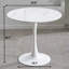 Table ronde texturée en marbre, table de salle à manger, table de salle à manger, table de cuisine, plateau en panneau de fibres à densité moyenne et base tulipe en acier, table basse pour le salon 24 po-663453334