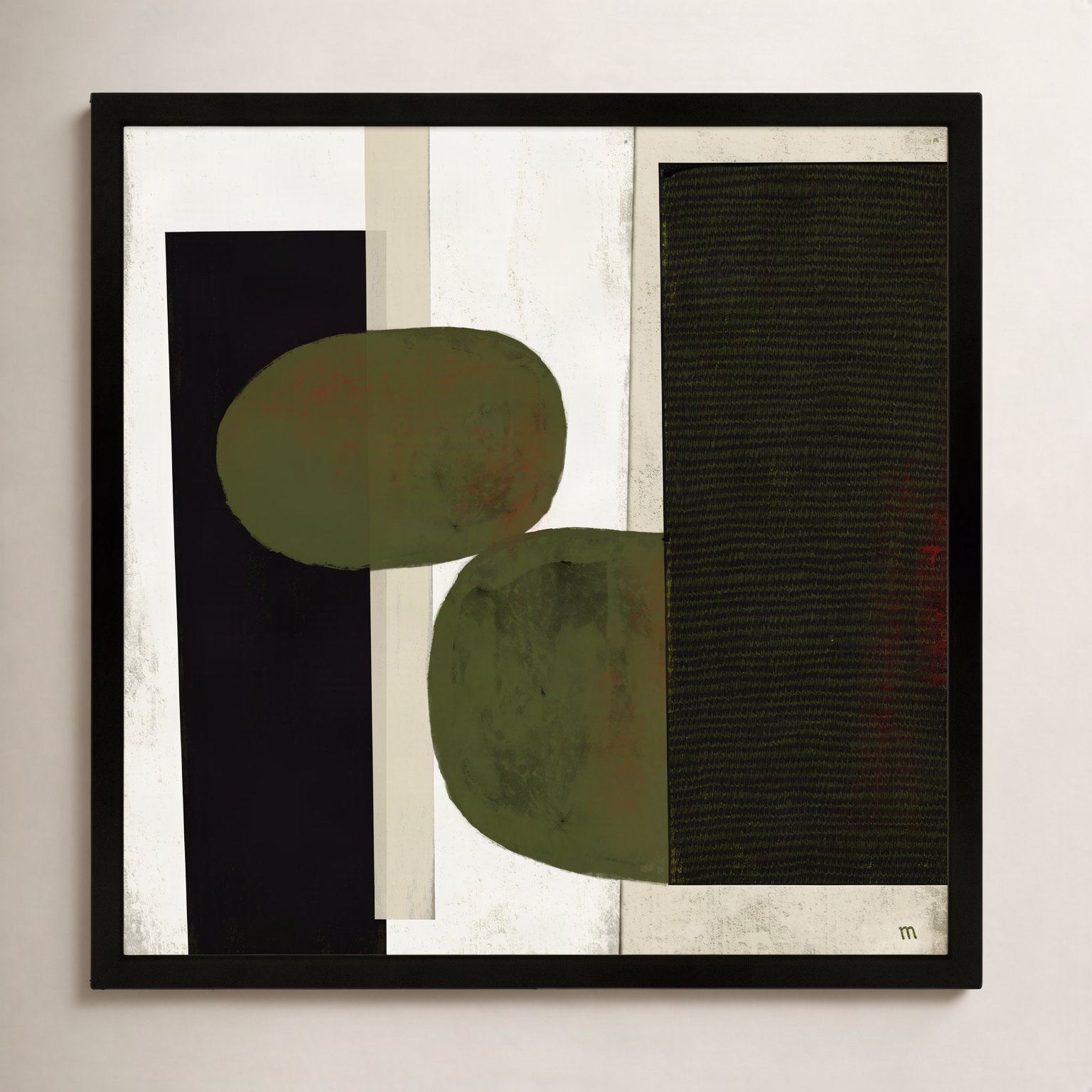 Collage 1 by StudioM, Black Framed Paper, 30" H x 30" W x 1.25" D