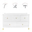 Mercer41 5 Drawer Luxury Dresser in White-652161443