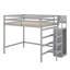 Lit mezzanine double avec garde-robe-119971401
