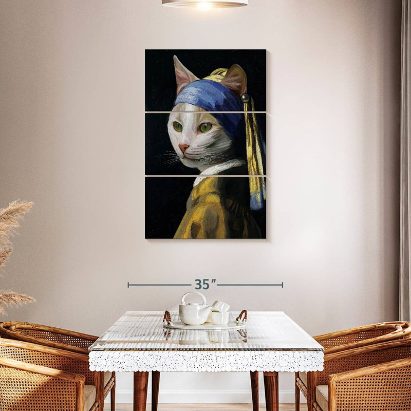 Chat de ketti avec une perle, H 32 po x l 20 po