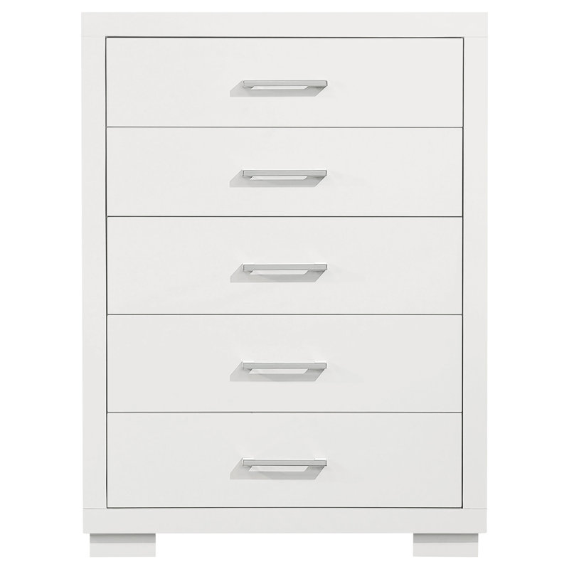 Bernida 5-drawer Bedroom Chest Snow White, White