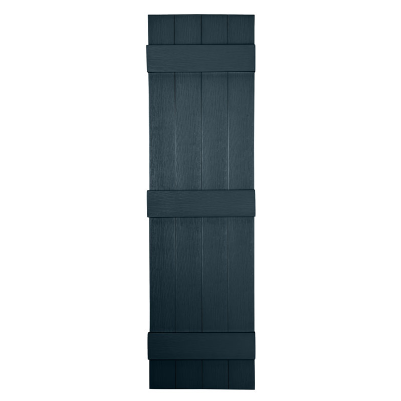 Persiennes personnalisées à 4 planches fermées, 72", Bleu Bedford