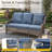 Adams 9- Person Outdoor Wicker Patio Sofa Seating Group With Swivel Rocking Chairs, Ottomans And Cushions-697585618-697585620