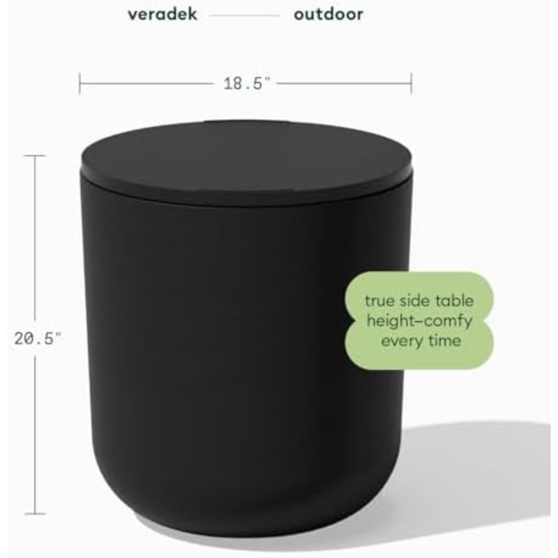 Table d'appoint Cooler - Table d'appoint d'extérieur 2 en 1 avec glacière | Capacité isolée de 40 L | Décoration moderne pour l'accueil, le barbecue, le bord de la piscine