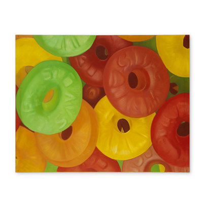 Colorful Jujubes Hyperrealist Yellow Polyester Placemat Decor