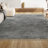 Felicdad Shag Plush Tassel Charcoal Rug-74087563