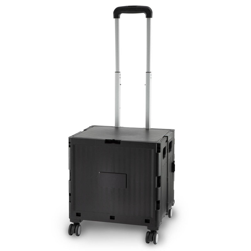 Black Plastic Folding Craft/ Sewing & Hobby Trolley, Black