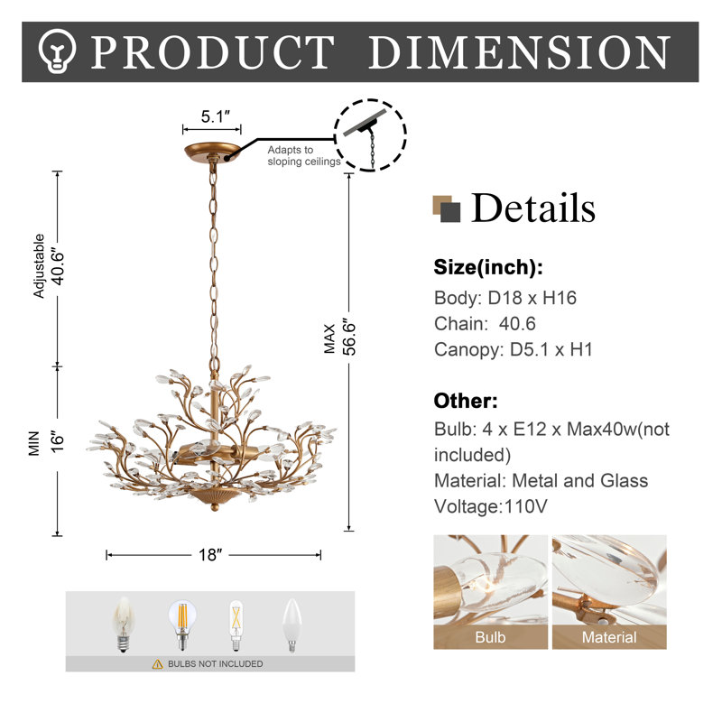 Flavia 4-light Crystal Beaded 9-Branch Chandelier