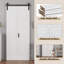 Porte de grange pliante 84H "à 1 treillis à l'intérieur de la porte de placard en bois manufacturé-115192490